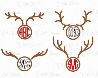 Christmas Reindeer Svg Antlers, Reindeer Antlers Svg, Antlers Svg, Svg Files for Silhouette Cameo or Cricut Commercial & Personal Use