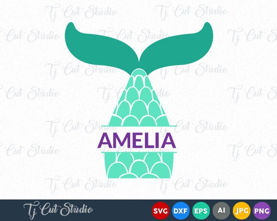 Download Mermaid Tail SVG Mermaid Monogram SVG Split Mermaid ...