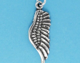 Sterling Silver Angel Wing Charm Bracelet Charm Pendant