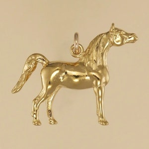 Gold Vermeil Arabian Horse Charm Bracelet Charm Pendant