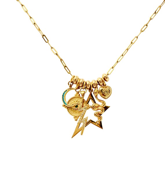 Multi Charm Necklace Good Luck Necklace 