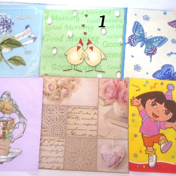 Please indicate the batch number different batches of 6 paper napkins, creative hobbies, decoration,