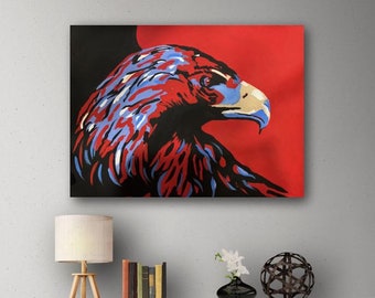 Hand Painted Chicano Art Aguila De Aztlan Eagle Huelga Flag - Etsy