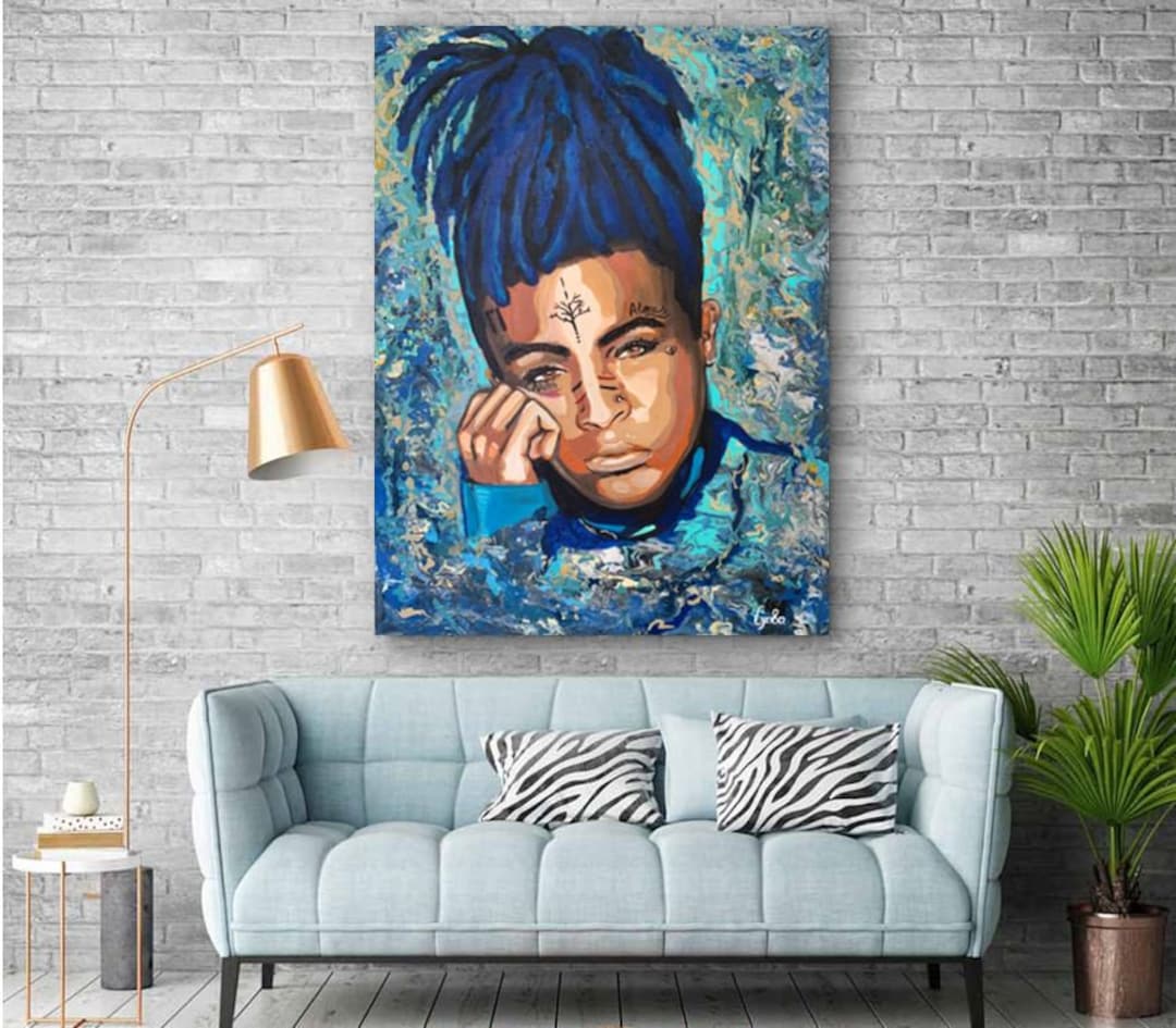 Xxxtentacion Portrait Abstract Art Painting - Home Decor, Ready to
