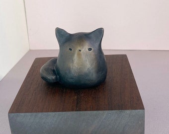 Short Cat, Bronze Sculpture