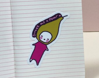 Sweet as a Pear Vinyl Art Sticker