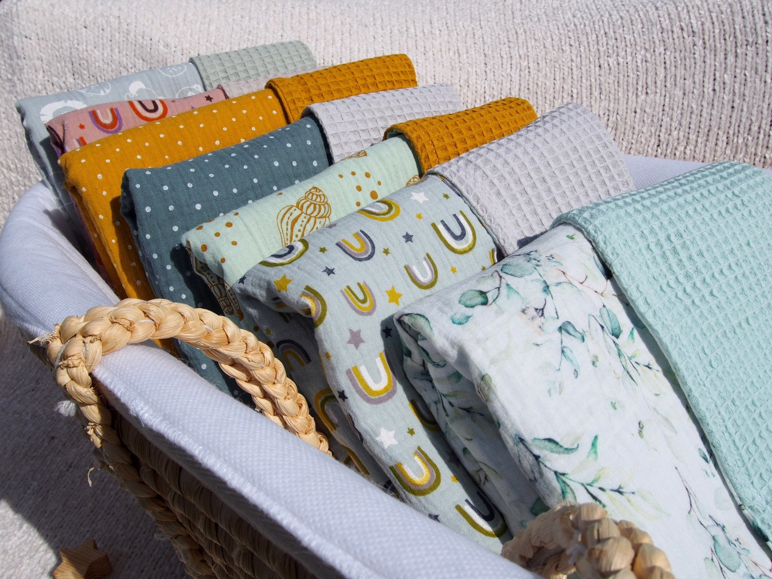 Waffle Muslin Baby Blanket YELLOW GOOSE. Cuddle Blanket. Etsy