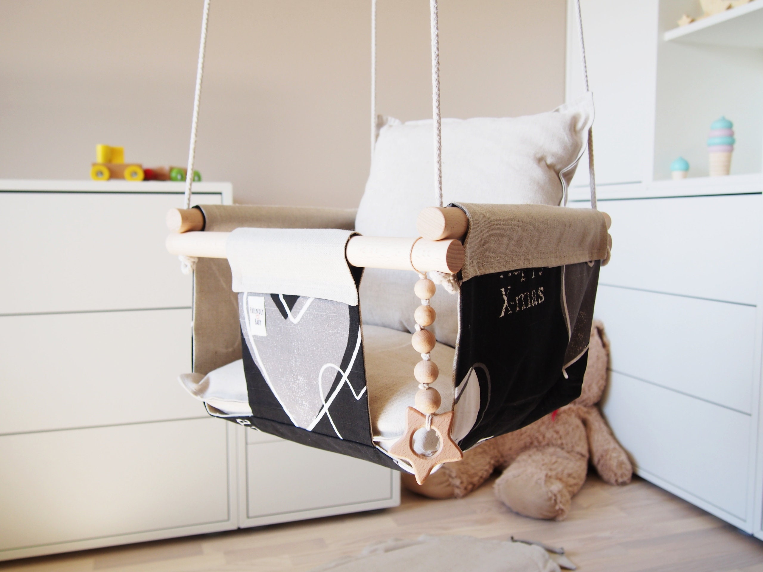 Silla colgante para niños pequeños hamaca de bebé telas de Etsy