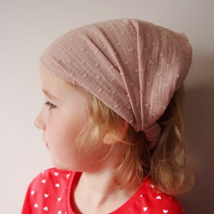 Set of 2 Girl Headscarf for Summer. Toddler Headwrap. Kids Beach Hat. Muslin Bandana. Wide Headband. Elastic Hair Scarf. Gardening. Boho. image 7