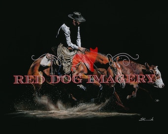Western Fine Art Print - Match Point
