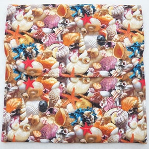 Colorful Seashells Reusable Microwave Baking Potato Bag, Sweet Potato Cooking Pouch, Quilted Microwave Envelope, College Student Work Gift