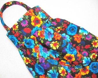 Floral Fabric Bag Dispenser: Kitchen Grocery Bag Storage Organizer