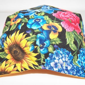 Floral Bowl Cozy, Reversible Fabric, Microwavable, Washable