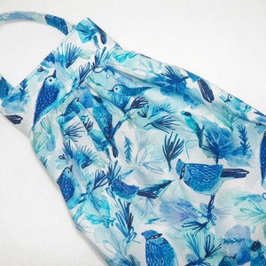 Blue Bird Fabric Bag Dispenser, Kitchen Organizer