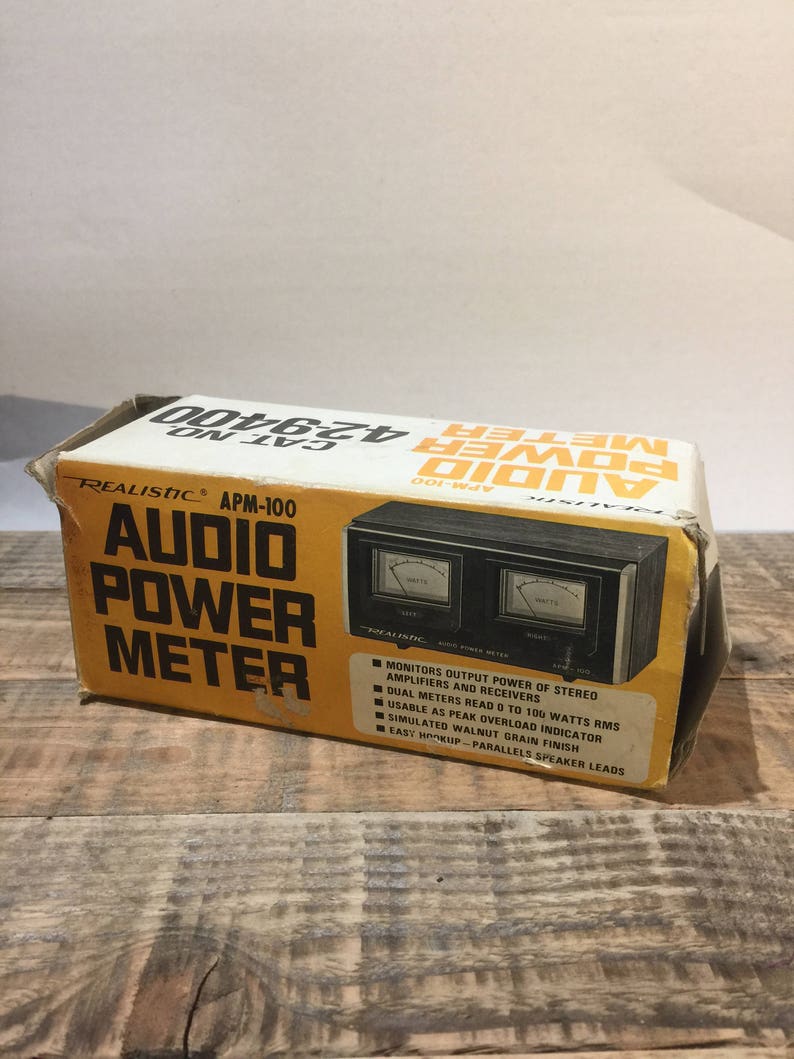 Realistic APM100 Analog Audio Power Meter Watts With User Etsy