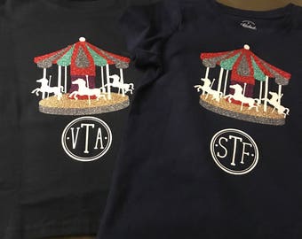 Monogram carousel shirt