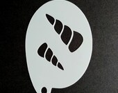 Stencil for face painting and airbrush tattoo - Unicorn (F05002)