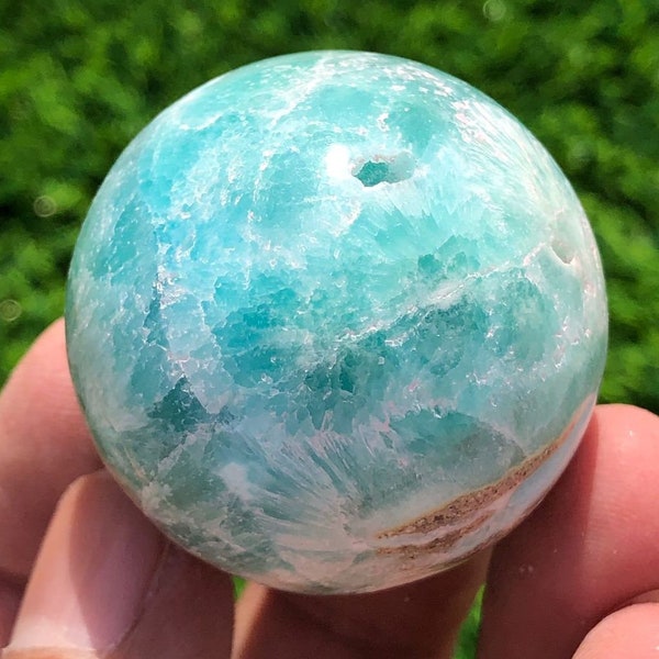 87 Grams Natural Blue Aragonite Sphere ~ 38 MM