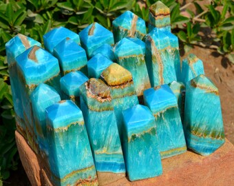 Natural Blue Aragonite with Smithsonite Towers, Afghanistan, 9 Kg