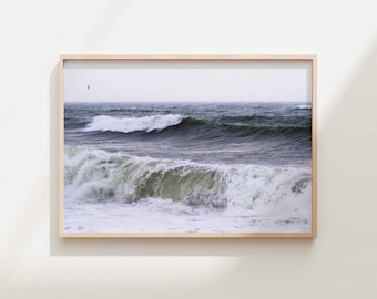 Storm Photograph, Ocean Wave Photograph, Landscape Digital Download