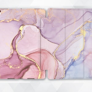 Marble iPad case Girls Pink iPad 9.7 10.2 7th Cute Girly iPad Pro 11 10.5 12.9 Mini 5 Air 3 Aesthetic Abstract Marble Design for Teen Girls