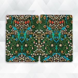 Floral iPad case Aesthetic vintage iPad Air 5 iPad 10th 9th Pro 12.9 11 10.2 10.9 Mini 6 Flower art William Morris pattern Sunflowers cover
