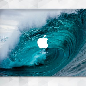 Wave MacBook case Ocean Surf MacBook Pro 13 16 15 Air 13 2020 Nature Water MacBook 12 inch for Men Blue Wave Beach Aesthetic Retina cover image 1