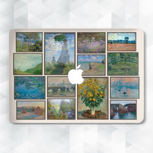 Monet MacBook case Vintage paintings MacBook Pro 13 14 inch Air 13 m2 Air 15 Pro 16 Aesthetic art Oil painting Flowers Nature Plants cover