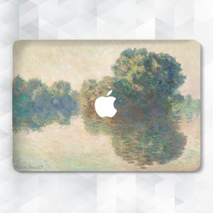 Art MacBook case Monet Aesthetic MacBook Pro 13 14 Air 13 15 inch m2 m3 m4 Pro 16 Vintage painting Nature Summer Beige green landscape cover
