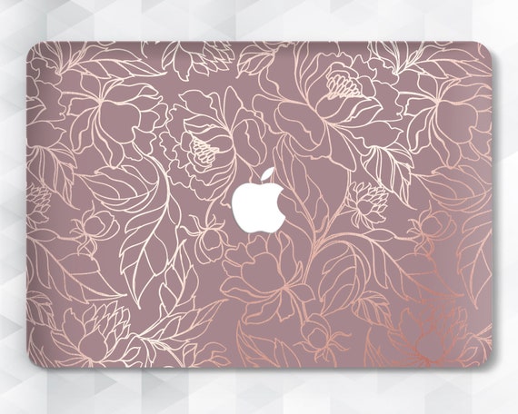 Flowers MacBook Case Floral Pink MacBook Pro 13 Inch 2018 Air 13 Pro 15 Rose  Gold MacBook 12 Hard Case Roses Leaf Cute Girl Chic Glam Retina -   Norway