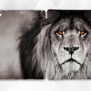 Lion iPad case Aesthetic Nature iPad 10.2 9.7 Pro 11 10.5 12.9 Air 5 4 Mini 6 for Men Trendy Design African Cat Animal Africa Lion cover