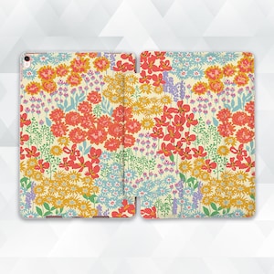 Flowers iPad case Cute floral iPad Air 5 iPad 10th Pro 12.9 11 10.2 10.9 Mini 6 Aesthetic colorful plants Nature Trendy design for girl case