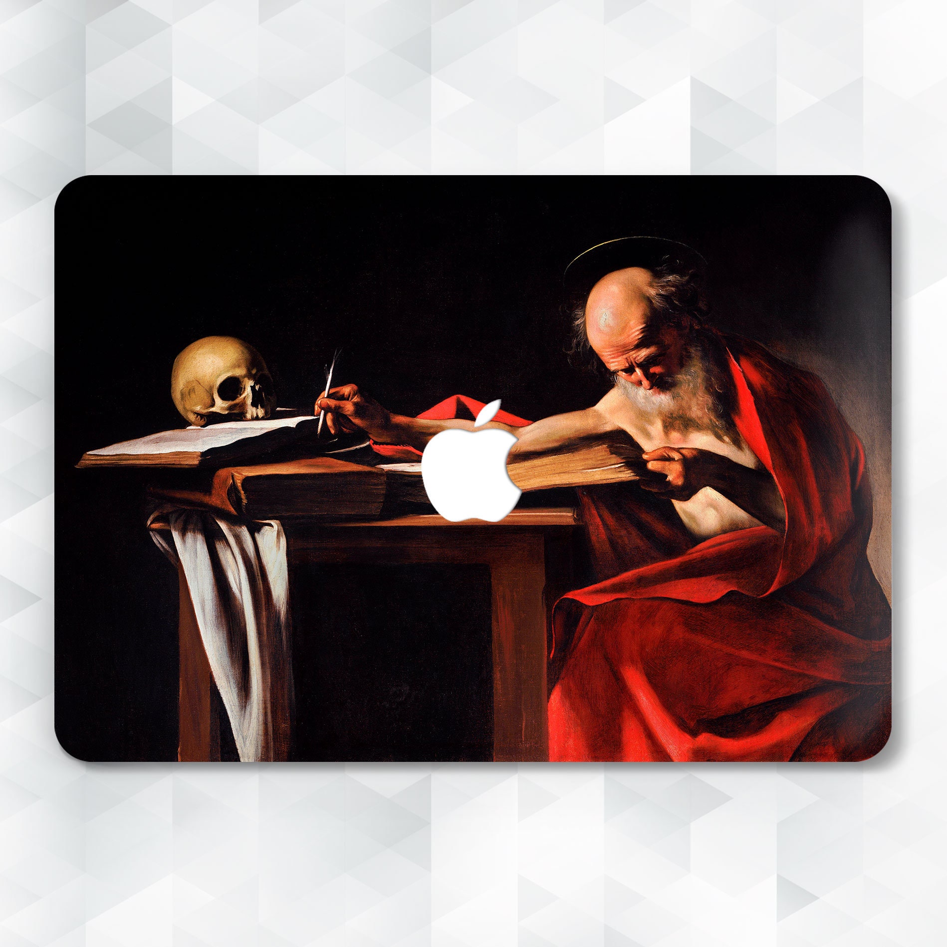 Art MacBook case Christian painting MacBook Pro 13 14 Air 13 m2 m1 Air 15 Pro 16 Aesthetic vintage Renaissance Dark academia Skull cover