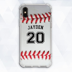 Name iPhone case Personalized Boys iPhone 11 Pro XR 8 7 Custom Men case for Galaxy s10 Pixel 3a XL Unique Baseball Guys Sports Design cover