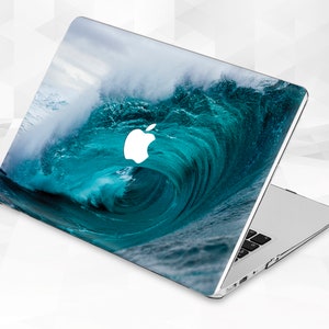 Wave MacBook case Ocean Surf MacBook Pro 13 16 15 Air 13 2020 Nature Water MacBook 12 inch for Men Blue Wave Beach Aesthetic Retina cover image 2
