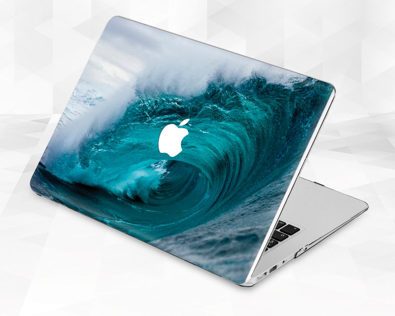 Wave MacBook case Ocean Surf MacBook Pro 13 16 15 Air 13 2020 Nature Water MacBook 12 inch for Men Blue Wave Beach Aesthetic Retina cover image 2