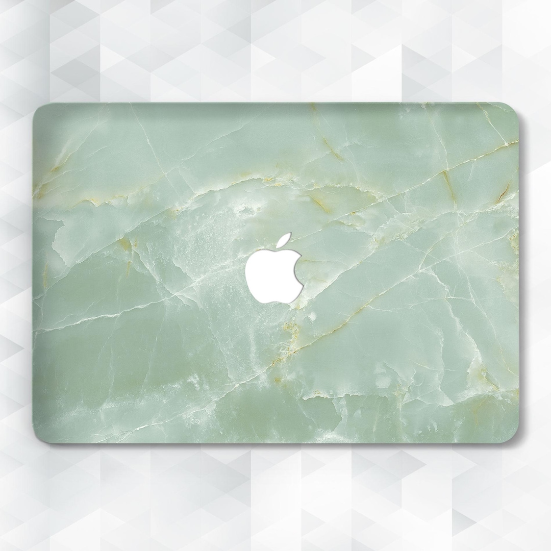 美しいMacBookケース グリーンマーブル MacBook Pro 13 14 16インチ