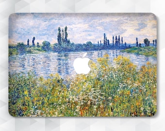 Monet MacBook case Vintage Art MacBook Pro 13 16 Air 13 2020 12 15 inch Painting Nature Yellow Flowers Aesthetic Floral Retro Antique cover