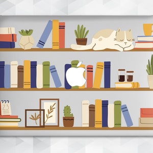Books MacBook case Cat Kawaii MacBook Pro 13 16 Air 13 2020 12 15 for Girls Cute Teacher Book Design Transparent Pretty cover for Book Lover