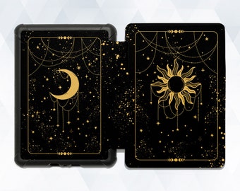 Aesthetic Kindle case Stars Trendy All-new Kindle 10th gen Kindle Paperwhite 10th 2019 6" for Girls Boho Moon Sun Sky Design Kindle cover