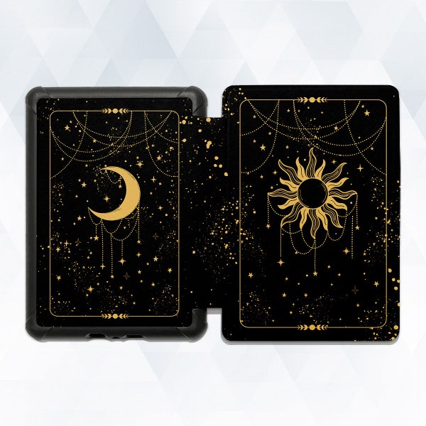 Aesthetic Kindle case Stars Trendy All-new Kindle 10th gen Kindle Paperwhite 10th 2019 6" for Girls Boho Moon Sun Sky Design Kindle cover