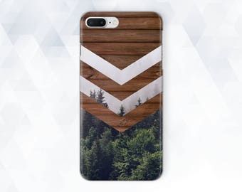 Nature iPhone case Men Tree iPhone XR Xs 8 7 6 Geometric Wood case for Samsung Galaxy s9 Plus s8 Note 9 Pixel 3 Green Forest Phone Cover