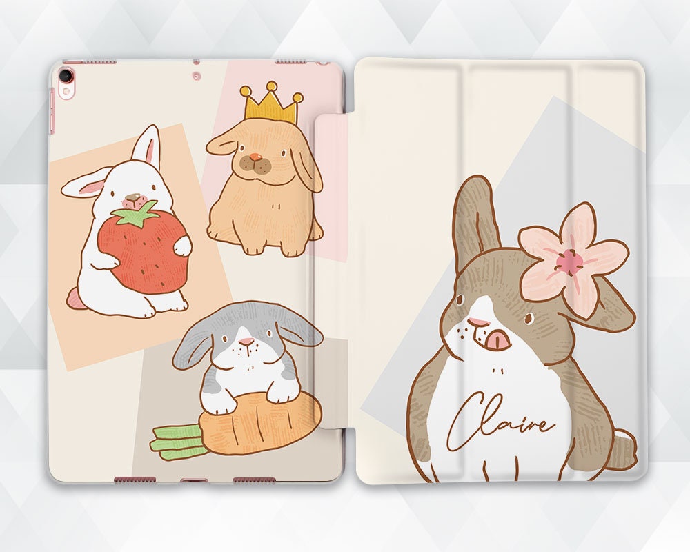 Kawaii Rabbit Anime Cartoon IPad Protective Case 10th Generation