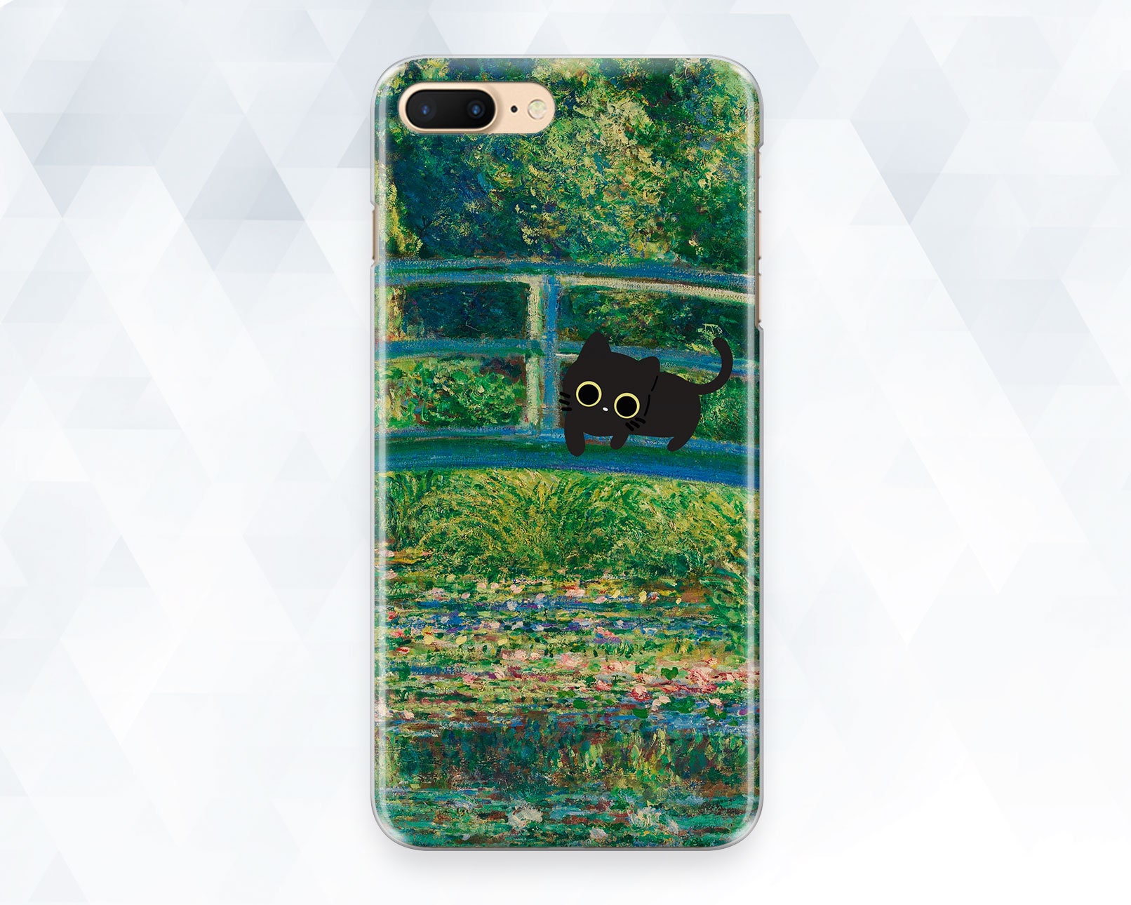 Cat iPhone Case Monet Art iPhone 14 iPhone 13 Cute iPhone 12