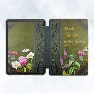 Book Kindle case Aesthetic Retro All-new Kindle 10th gen Kindle Paperwhite 10th 6&quot; for Girl Vintage Design Book of Herbs for Witch cover