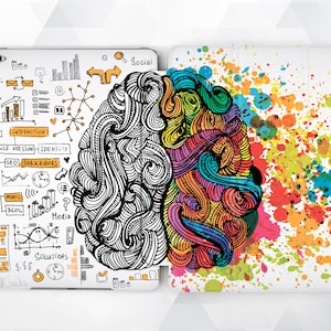 Brain iPad case Boys Men iPad 9.7 6th gen 2018 Science Nerd iPad Pro 11 10.5 12.9 inch Mini 5 4 Air 3 Art Teacher Math Colorful Smart Stand
