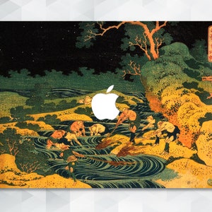 Japan MacBook case Aesthetic vintage MacBook Pro 13 14 inch Air 13 m2 Air m1 Pro 16 15 Art Japanese painting Nature Hokusai artwork cover
