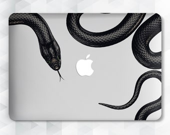 Snake MacBook case Animal Minimalist MacBook Pro 13 16 inch Air 13 Pro 15 Girls Men MacBook 12 with Black Snake Simple Glam Aesthetic cover