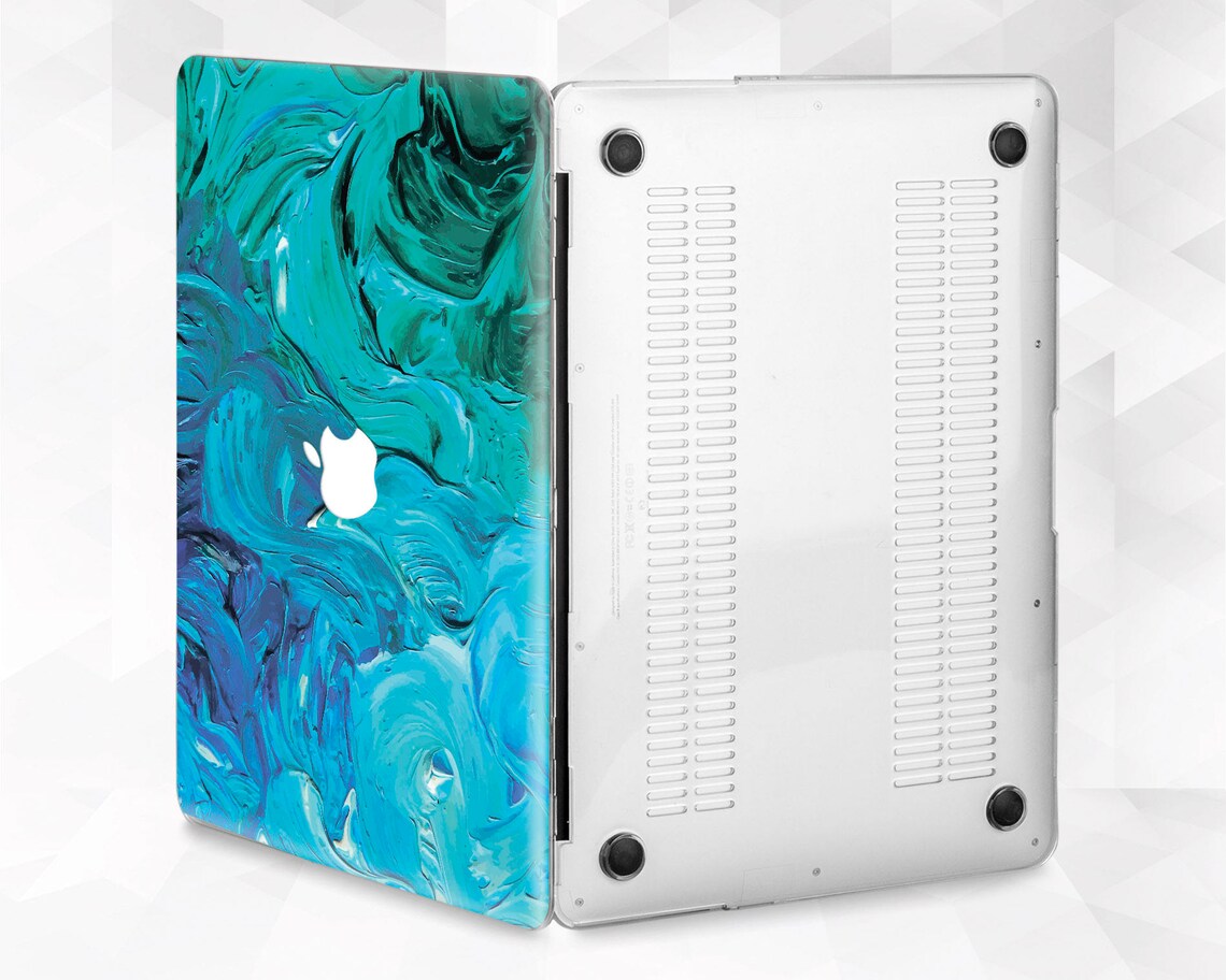 Paint Macbook Case Art Blue Macbook Pro 13 Inch 2018 Air 13 Etsy