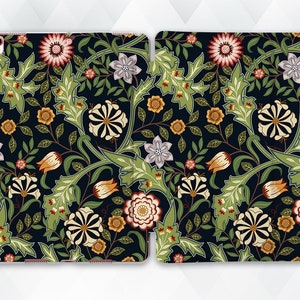 Aesthetic iPad case Vintage Fashion iPad 10.2 9th 9.7 Pro 11 10.5 12.9 Air 5 Mini 6 Retro Floral Pattern William Morris Flowers Trendy cover